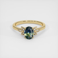 1.05 Ct. Bi Color Sapphire Ring, 18K Yellow Gold 1