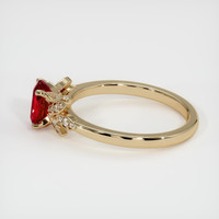 0.81 Ct. Ruby Ring, 18K Yellow Gold 4