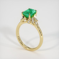 1.61 Ct. Emerald Ring, 18K Yellow Gold 2