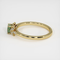 0.46 Ct. Green Sapphire Ring, 18K Yellow Gold 4