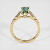 0.90 Ct. Yellowish Green Sapphire Ring, 18K Yellow Gold 3