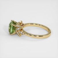 3.44 Ct. Green Sapphire Ring, 18K Yellow Gold 4