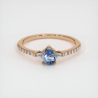 0.54 Ct. Sapphire Ring, 14K Rose Gold 1