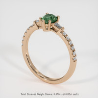 0.61 Ct. Gemstone Ring, 14K Rose Gold 2