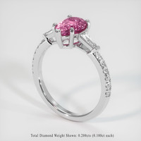1.24 Ct. Pink Spinel Ring, 10K White Gold 2