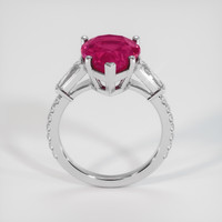 4.60 Ct. Pinkish Red Rubellite Tourmaline Ring, 10K White Gold 3