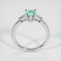 1.14 Ct. Bluish Green Sapphire Ring, 10K White Gold 3