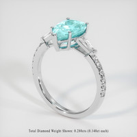 1.83 Ct. Gemstone Ring, 14K White Gold 2