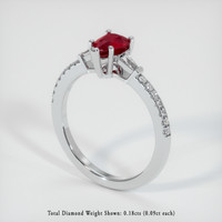Ruby Ring 1.00 Ct. 14K White Gold Preview