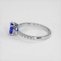 0.94 Ct. Blue Sapphire Ring, 14K White Gold 4