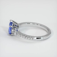 0.86 Ct. Blue Sapphire Ring, 18K White Gold 4