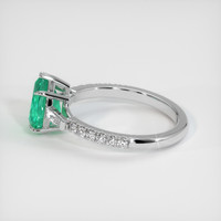1.37 Ct. Emerald Ring, 18K White Gold 4