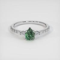 0.61 Ct. Gemstone Ring, 18K White Gold 1