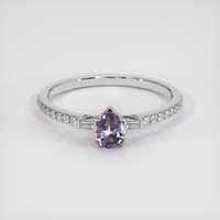 0.51 Ct. Sapphire Ring, 18K White Gold 1