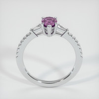 0.80 Ct. Sapphire Ring, 18K White Gold 3