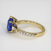 3.20 Ct. Blue Sapphire Ring, 10K Yellow Gold 4