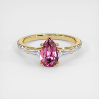1.24 Ct. Pink Spinel Ring, 10K Yellow Gold 1
