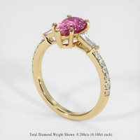 1.24 Ct. Pink Spinel Ring, 10K Yellow Gold 2