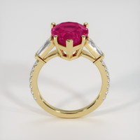 4.60 Ct. Pinkish Red Rubellite Tourmaline Ring, 10K Yellow Gold 3