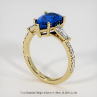 4.02 Ct. Sapphire Ring, 14K Yellow Gold 2