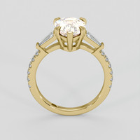 2.20 Ct. Peach Sapphire Ring, 14K Yellow Gold 3