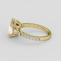 2.20 Ct. Peach Sapphire Ring, 14K Yellow Gold 4