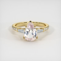2.24 Ct. Pink Sapphire Ring, 14K Yellow Gold 1
