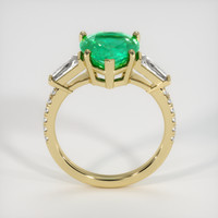 4.01 Ct. Emerald Ring, 18K Yellow Gold 3