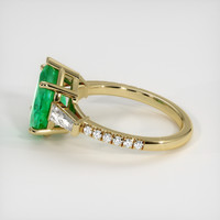4.01 Ct. Emerald Ring, 18K Yellow Gold 4