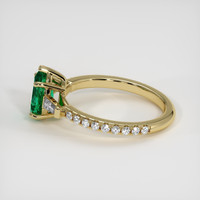 0.95 Ct. Emerald Ring, 18K Yellow Gold 4