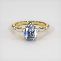 2.57 Ct. Bi Color Sapphire Ring, 18K Yellow Gold 1