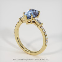 2.57 Ct. Bi Color Sapphire Ring, 18K Yellow Gold 2