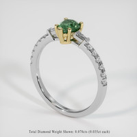 0.61 Ct. Gemstone Ring, 14K Yellow & White 2