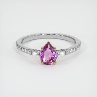 0.81 Ct. Sapphire Ring, 14K Yellow & White 1