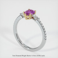 0.81 Ct. Sapphire Ring, 14K Yellow & White 2