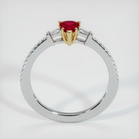 0.38 Ct. Ruby Ring, 14K Yellow & White 3