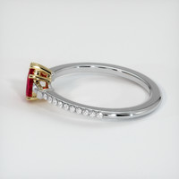 0.38 Ct. Ruby Ring, 14K Yellow & White 4