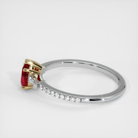 0.45 Ct. Ruby Ring, 14K Yellow & White 4