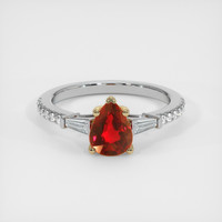 1.18 Ct. Ruby Ring, 14K Yellow & White 1