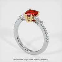 1.18 Ct. Ruby Ring, 14K Yellow & White 2