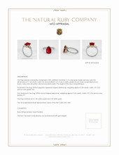 Ruby Ring 3.19 Ct. 14K Yellow White Appraisal