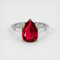 Ruby Ring 3.19 Ct. 14K Yellow White Preview