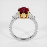 3.01 Ct. Ruby Ring, 14K Yellow & White 3