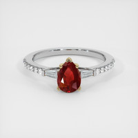 1.01 Ct. Ruby Ring, 18K Yellow & White 1