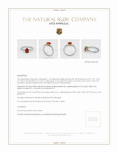 Ruby Ring 1.18 Ct. 18K Yellow White Appraisal