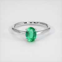 0.74 Ct. Emerald Ring, Platinum 950 1