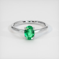 0.93 Ct. Emerald Ring, Platinum 950 1