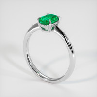 0.93 Ct. Emerald Ring, Platinum 950 2