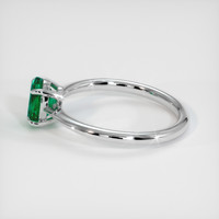 0.69 Ct. Emerald Ring, Platinum 950 4