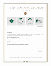 Emerald Ring 4.24 Ct. Platinum 950 Appraisal